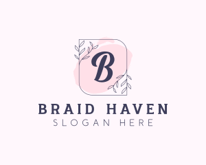 Organic Beauty Cosmetics Letter logo design