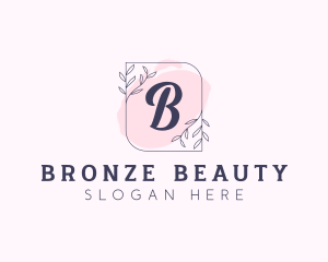 Organic Beauty Cosmetics Letter logo design