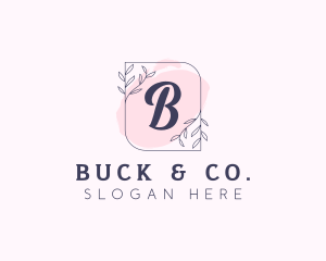 Organic Beauty Cosmetics Letter logo design