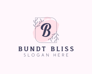 Organic Beauty Cosmetics Letter logo design