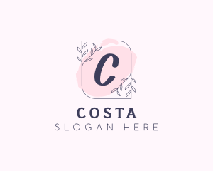 Organic Beauty Cosmetics Letter logo design