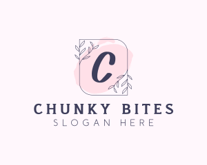 Organic Beauty Cosmetics Letter logo design