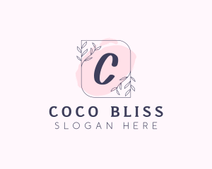 Organic Beauty Cosmetics Letter logo design