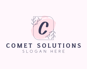 Organic Beauty Cosmetics Letter logo design