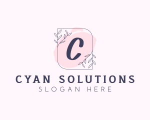 Organic Beauty Cosmetics Letter logo design