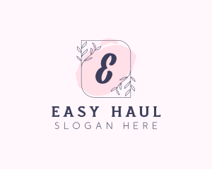 Organic Beauty Cosmetics Letter logo design