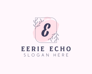 Organic Beauty Cosmetics Letter logo design