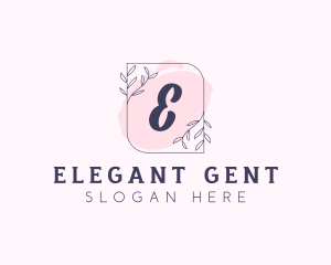 Organic Beauty Cosmetics Letter logo design