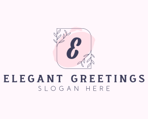 Organic Beauty Cosmetics Letter logo design