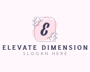 Organic Beauty Cosmetics Letter logo design