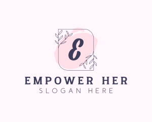 Organic Beauty Cosmetics Letter logo design