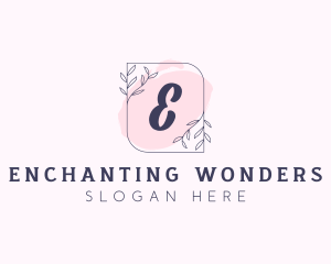 Organic Beauty Cosmetics Letter logo design