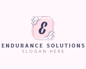 Organic Beauty Cosmetics Letter logo design