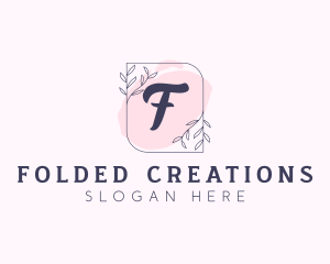 Organic Beauty Cosmetics Letter logo design