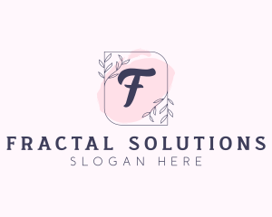 Organic Beauty Cosmetics Letter logo design