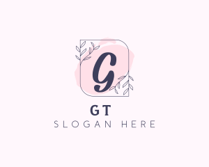 Organic Beauty Cosmetics Letter logo design