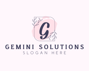 Organic Beauty Cosmetics Letter logo design