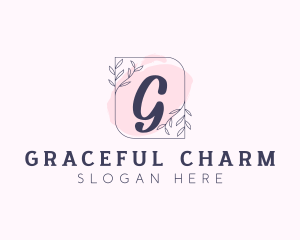 Organic Beauty Cosmetics Letter logo design