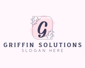 Organic Beauty Cosmetics Letter logo design