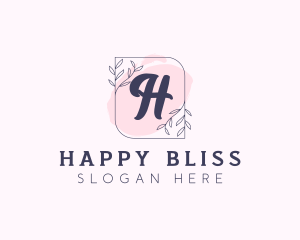 Organic Beauty Cosmetics Letter logo design