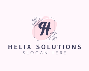 Organic Beauty Cosmetics Letter logo design