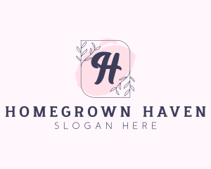 Organic Beauty Cosmetics Letter logo design