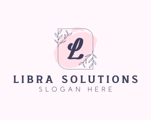 Organic Beauty Cosmetics Letter logo design