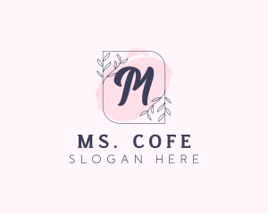 Organic Beauty Cosmetics Letter logo design