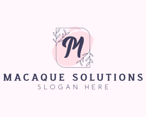 Organic Beauty Cosmetics Letter logo design