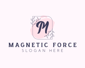 Organic Beauty Cosmetics Letter logo design