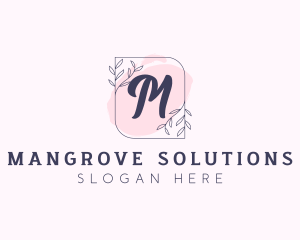 Organic Beauty Cosmetics Letter logo design