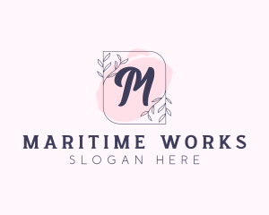 Organic Beauty Cosmetics Letter logo design