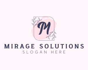 Organic Beauty Cosmetics Letter logo design