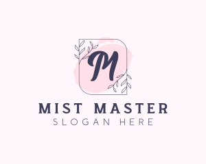 Organic Beauty Cosmetics Letter logo design