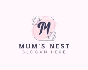 Organic Beauty Cosmetics Letter logo design