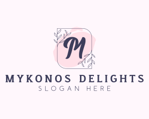 Organic Beauty Cosmetics Letter logo design