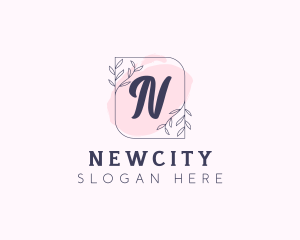 Organic Beauty Cosmetics Letter logo design