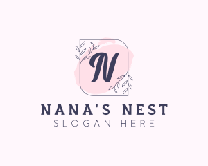 Organic Beauty Cosmetics Letter logo design