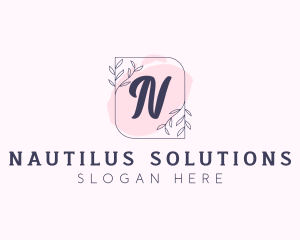 Organic Beauty Cosmetics Letter logo design