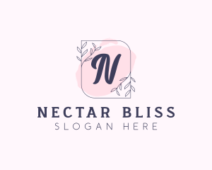 Organic Beauty Cosmetics Letter logo design