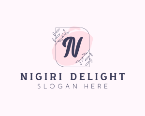 Organic Beauty Cosmetics Letter logo design