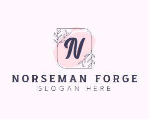 Organic Beauty Cosmetics Letter logo design