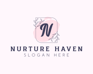 Organic Beauty Cosmetics Letter logo design