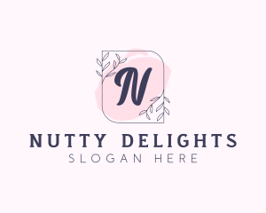 Organic Beauty Cosmetics Letter logo design