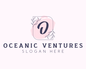 Organic Beauty Cosmetics Letter logo design