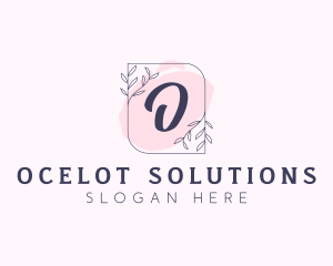 Organic Beauty Cosmetics Letter logo design