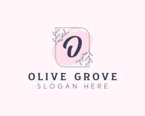 Organic Beauty Cosmetics Letter logo design