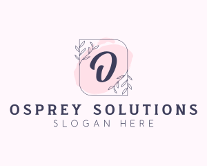 Organic Beauty Cosmetics Letter logo design