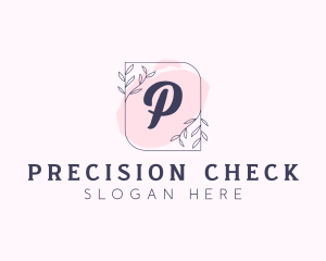 Organic Beauty Cosmetics Letter logo design