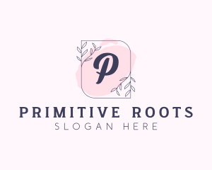 Organic Beauty Cosmetics Letter logo design